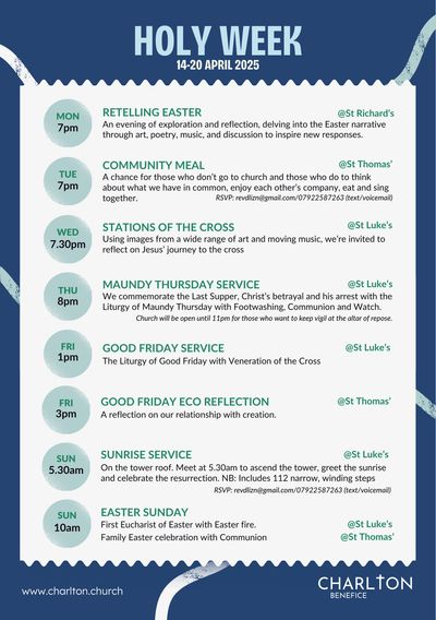Holy Week schedule