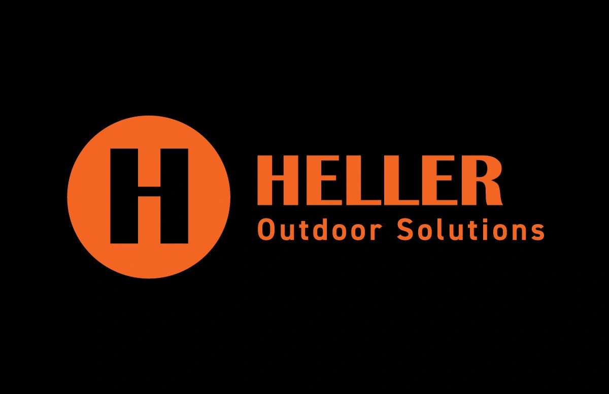 Heller Outdoor Solutions orange and black logo.
