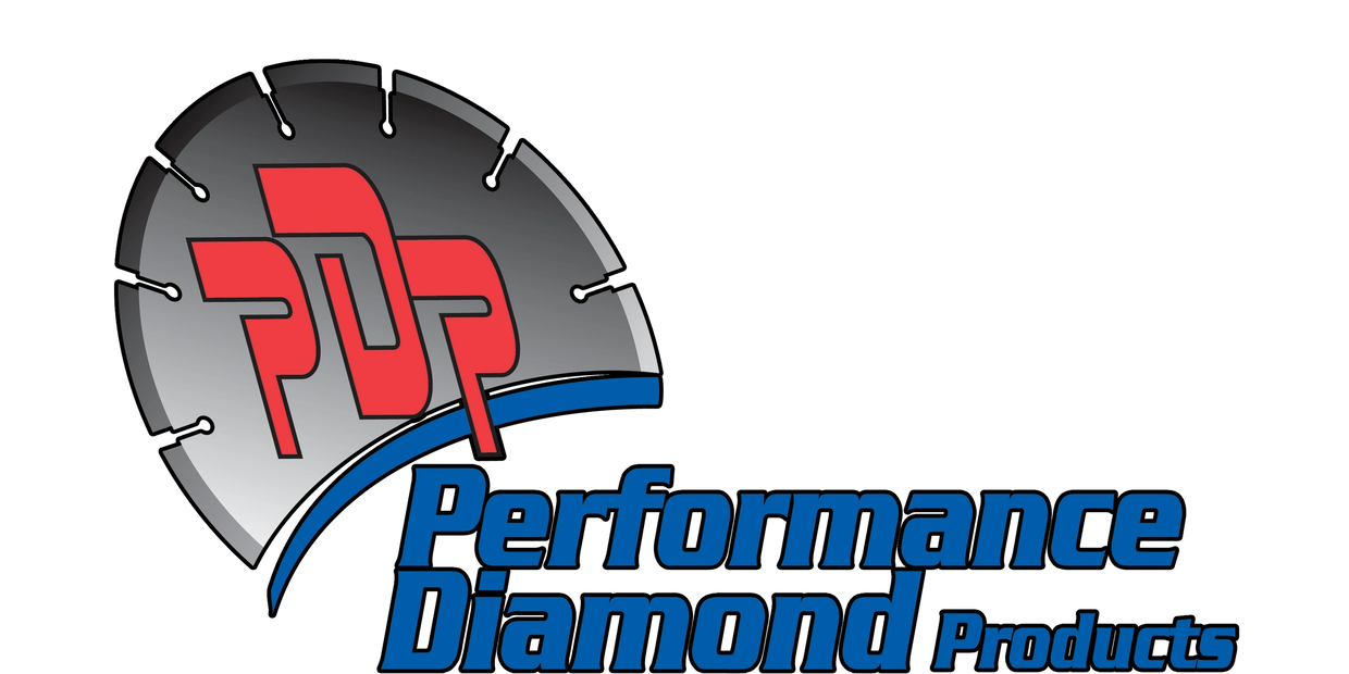 Performance Diamond Products Company Logo with Diamond Blade
