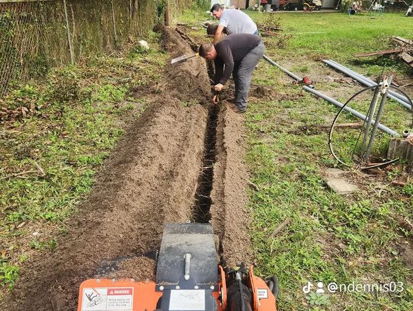 Our guys digging a trench 