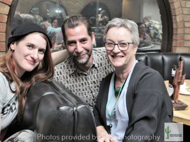 Lindsey Kat, Augie Merker, Joy Bezanis at 2018 Worldwide Women's Film Festival Awards ceremony