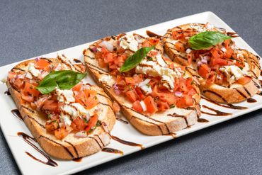 Freshly cooked Bruschetta from the Kitchen