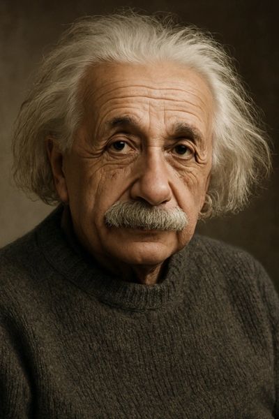 Portrait of an elderly man with white hair and a mustache.
