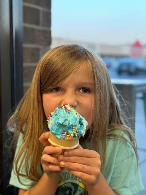 Little girl with ice cream cone