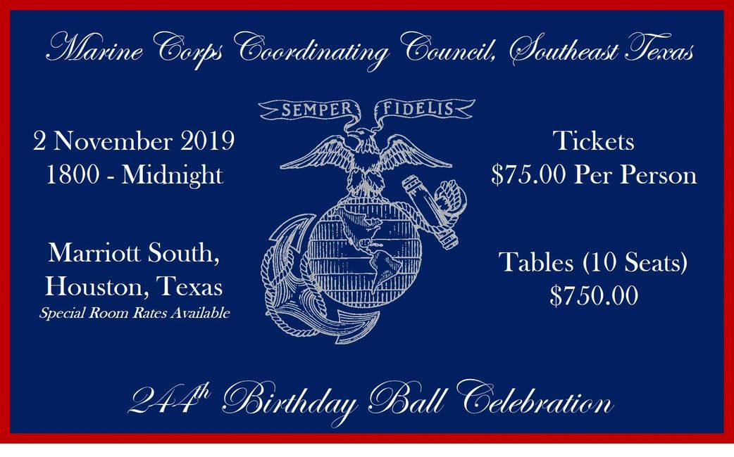 Birthday Ball Marine Corps Coordinating Council Southeast Texas