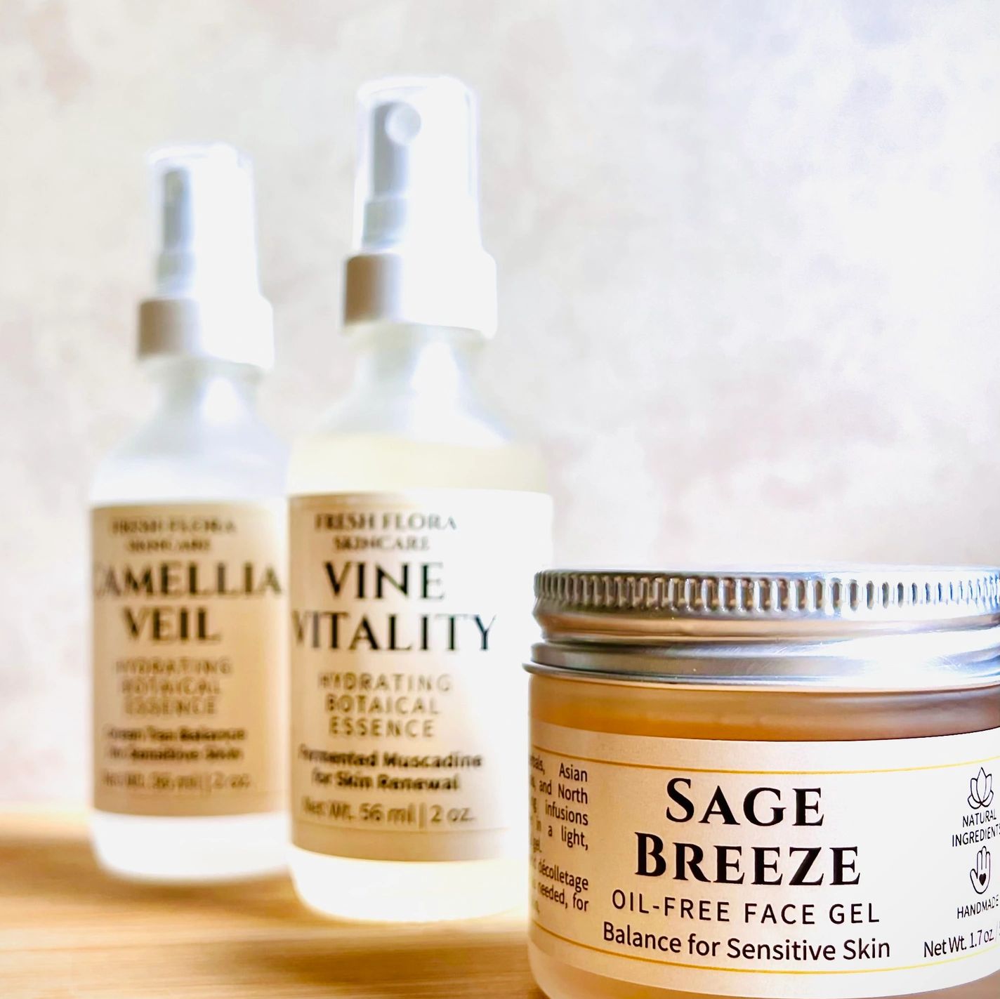 Sage Clarity Ritual
 Camellia Veil • Vine Vitality • Sage Breeze
for oily and combination skin