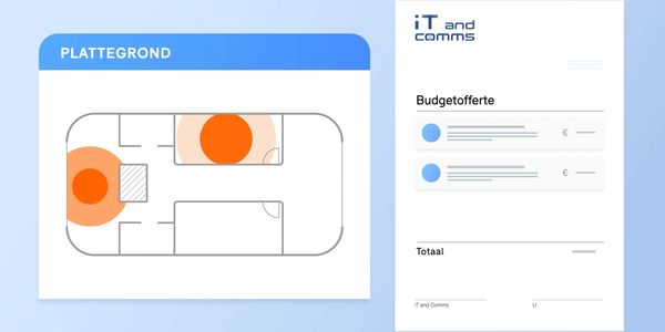 De plattegrond vormt de basis voor de budgetofferte.