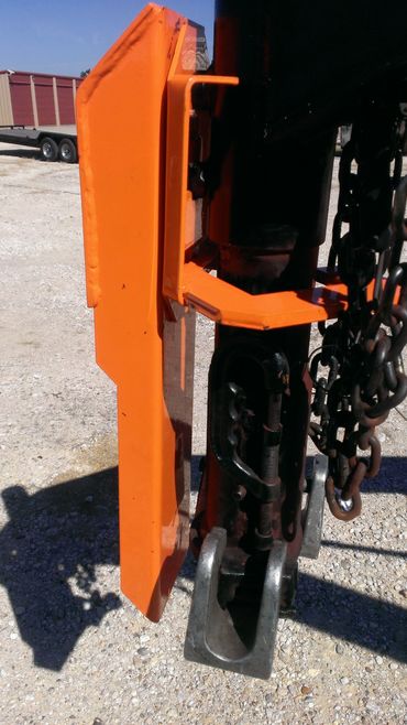 An equipment with orange part