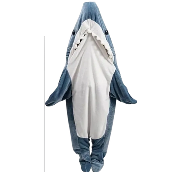 Shark Blanket Hoodie Onesie Adult & Kid, Wearable Shark Blanket, Sleeping Bag, Shark Onesie Costume