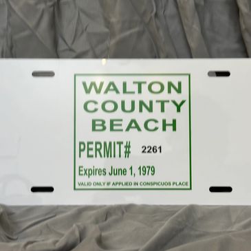 Walton 30 A County license plate