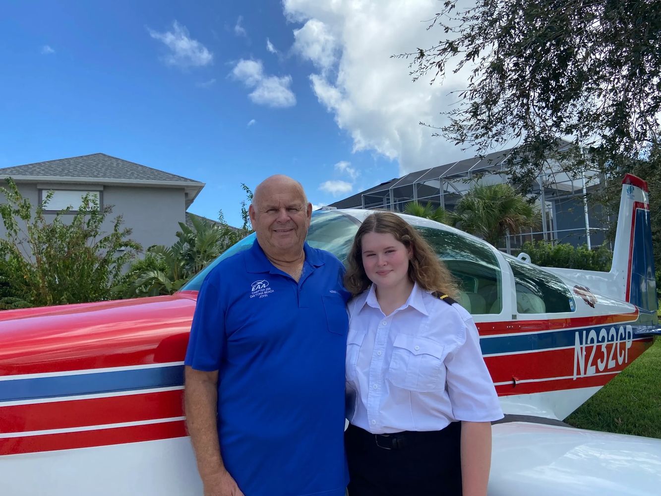 Taylor was awarded an EAA288 Scholarship and thus earned her private pilot's license.