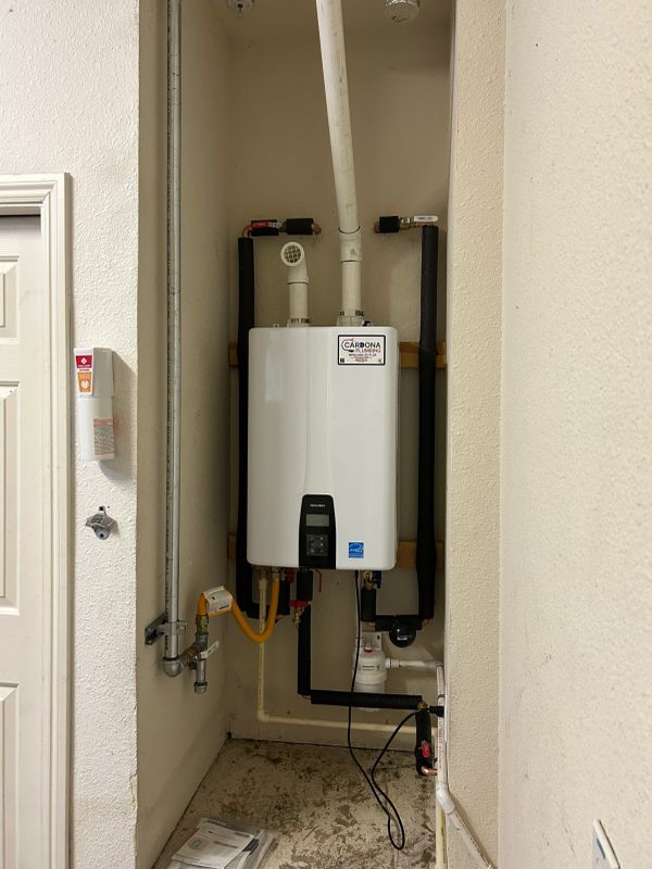 Tank to Tankless conversion installation with new dedicated gas line
