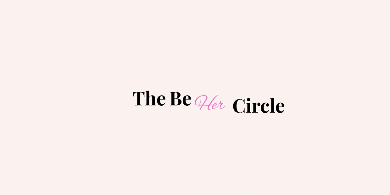 Text logo reading 'The BeHer Circle' with elegant font.
