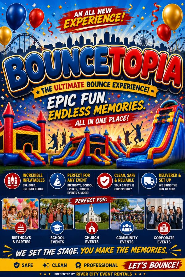 BounceTopia offers ultimate bounce fun with inflatables for all events.