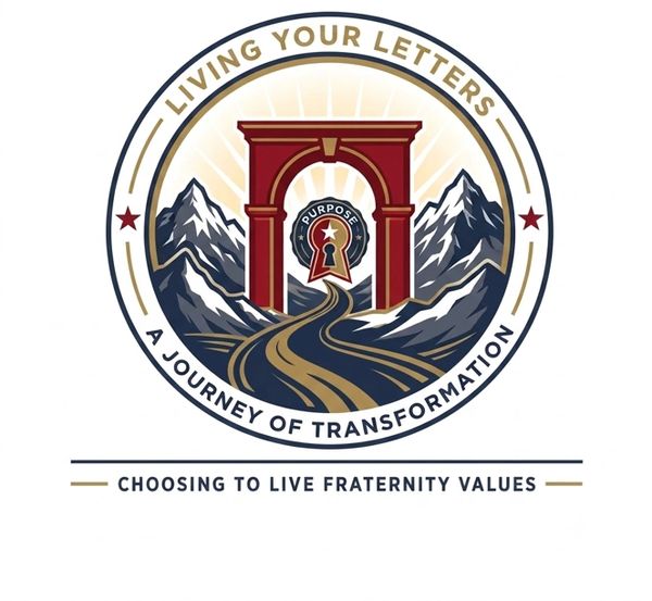 A logo symbolizing transformation and fraternity values.