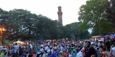 group of people at outdoor festival