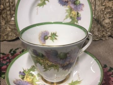 Royal Doulton Glamys cup saucer plate
design by P. Curnoch
