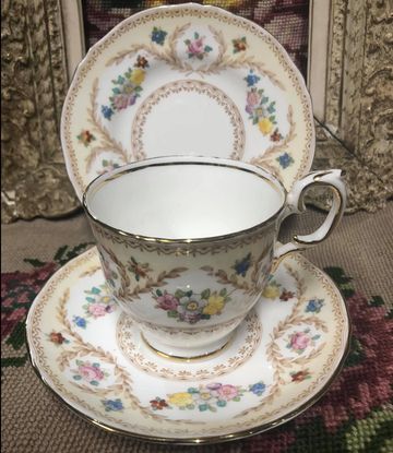 Crown Staffordshire cup saucer and plate