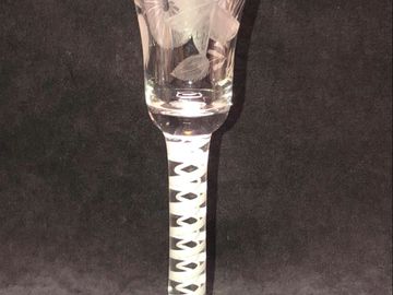 C1770-75 Georgian English wine glass with Jacobite connections