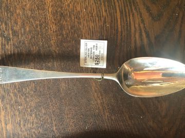 Sterling silver tablespoon
Hester Bateman
London 1789 
S/N 4530-0