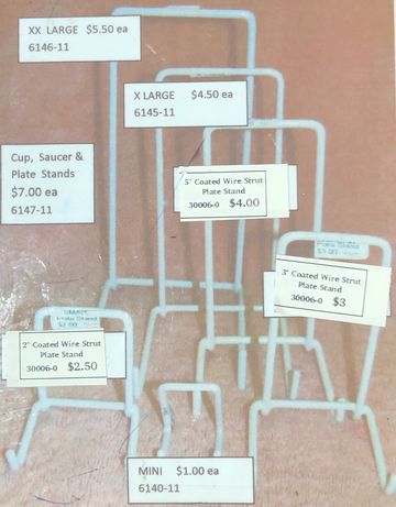 Various Sized Plastic Coated Wire plate Stands