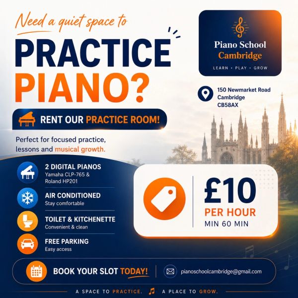 piano practice room for rent.Need a quiet space to practice piano?two digital pianos Yamaha CLP-765 