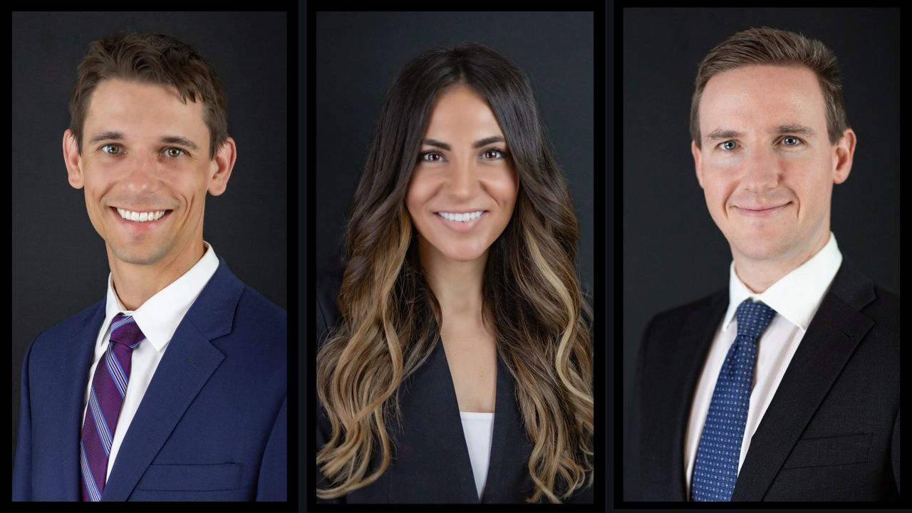Associates Peter Reinitzer, Tiffany Usher and Hudson Chalmers