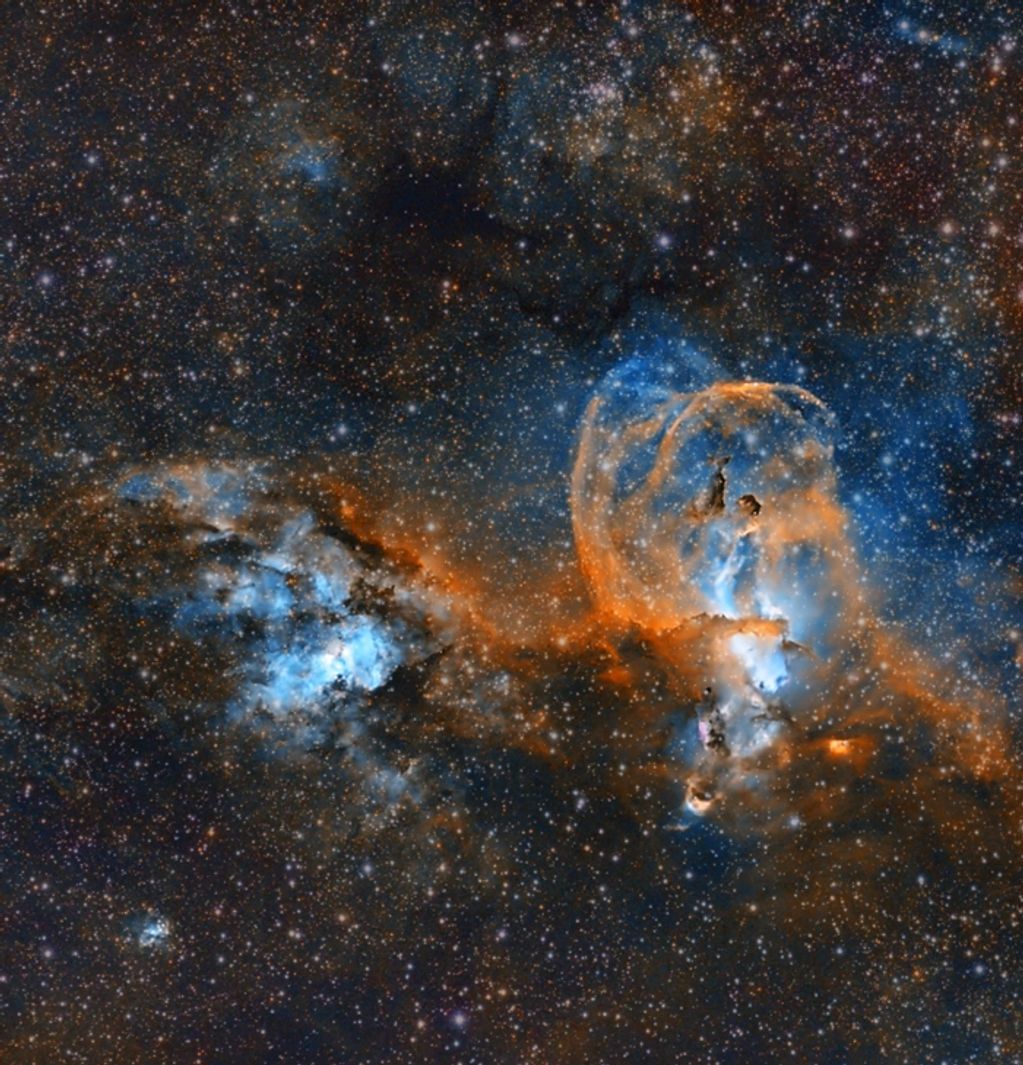 Statue of Liberty Nebula (NGC 3576) in Carina, published in Astronomy magazine March 2021