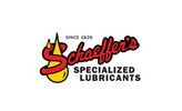 Schaeffer's Specialized Lubricants logo featuring a flame and bold red text.