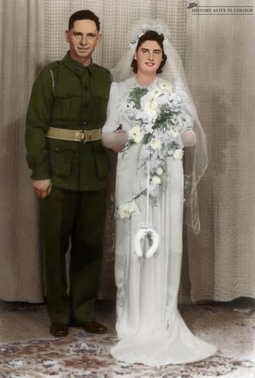 colored wedding photo 