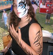 Face & Body Painting.  I enjoy doing more of this around Halloween, at kostume partys & events.