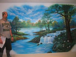 Wall Murals, inside or outside.  Cars, trucks, trailers, motorcycles, helmets, leather jackets, 