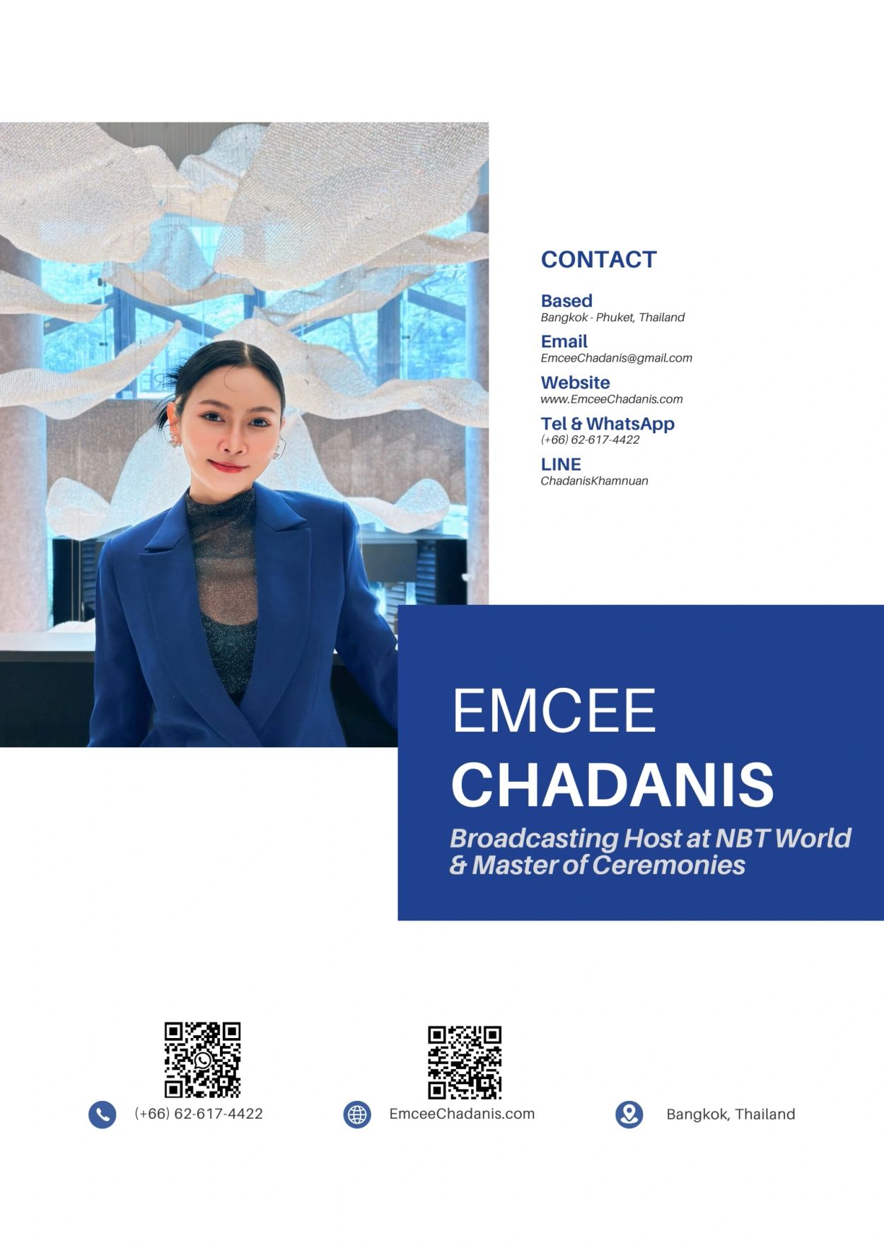 Professional Bangkok MC and trilingual event host for corporate events, international conferences, and luxury events in Thailand.