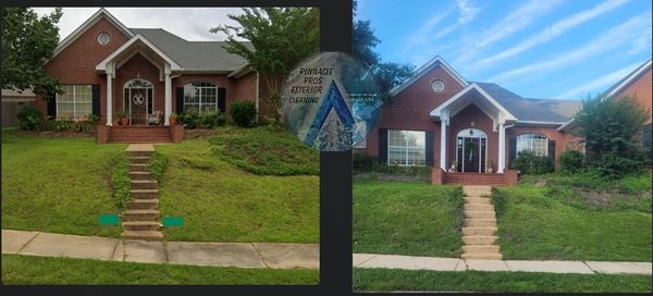 Complete exterior house wash in Brandon MS