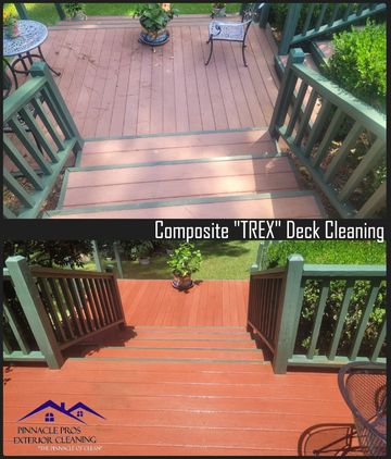 Composite TREX deck cleaning in Brandon, MS—Pinnacle Pros restores outdoor living spaces