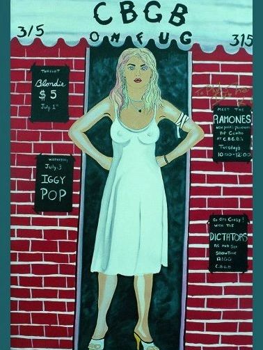 HAPPY BIRTHDAY to Deborah Harry of BLONDIE !
This painting is 6 ft. Tall & was signed by Harry at Ci