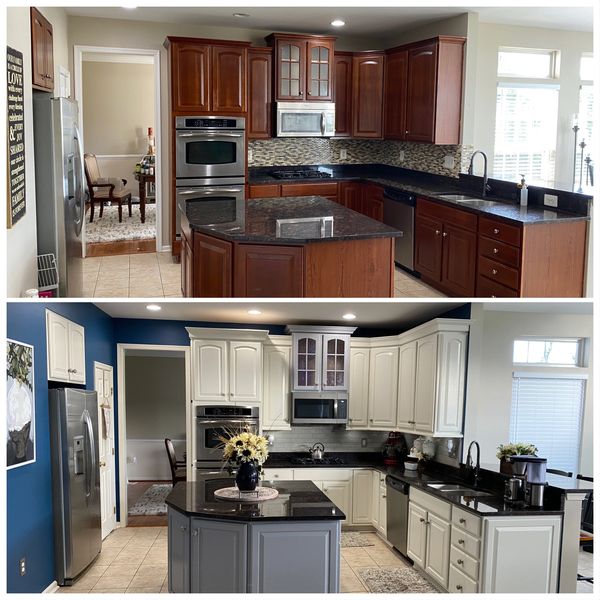 Before and after kitchen remodel