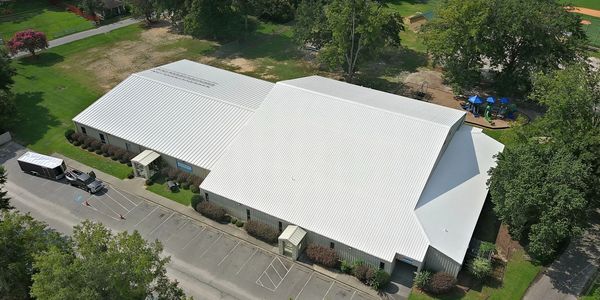 Metal Roof Restoration on this building in Florence South Carolina.