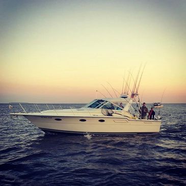 Dustin's Dream Fishing Charter out on Lake Michigan.
