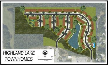 A site plan for Highland Lake Townhomes.