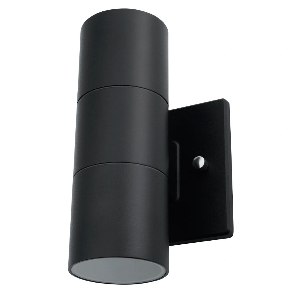 Luminaria de Muro Exterior Cilindro Doble Negro Mate. ADE019