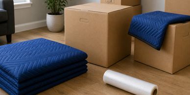 Furniture pads and moving blankets for protected transport