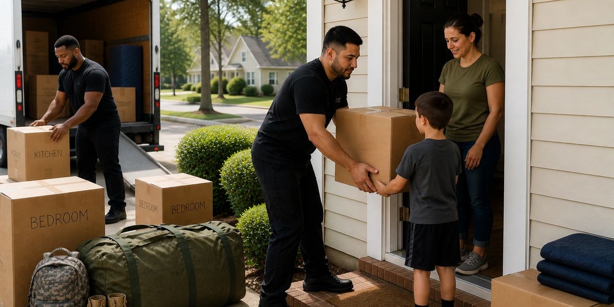 Andy Anderson movers helping a military family relocate near Fort Bragg, Fayetteville, NC
