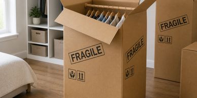 Wardrobe boxes for hanging clothes during your move