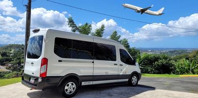 Sprinter van Puerto Rico. Transportation vehicle for groups and family tours. 