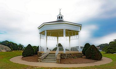 White gazebo in the stage fort park