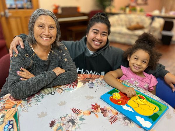 Different generations of girls enjoying time together