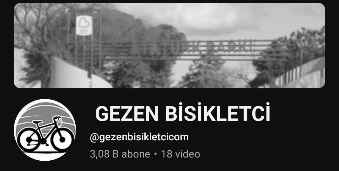 Social media profile of Gezen Bisikletci, a cycling enthusiast with 3,080 subscribers.