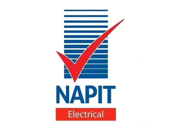 NAPIT Electrical logo with blue lines and a red check mark.