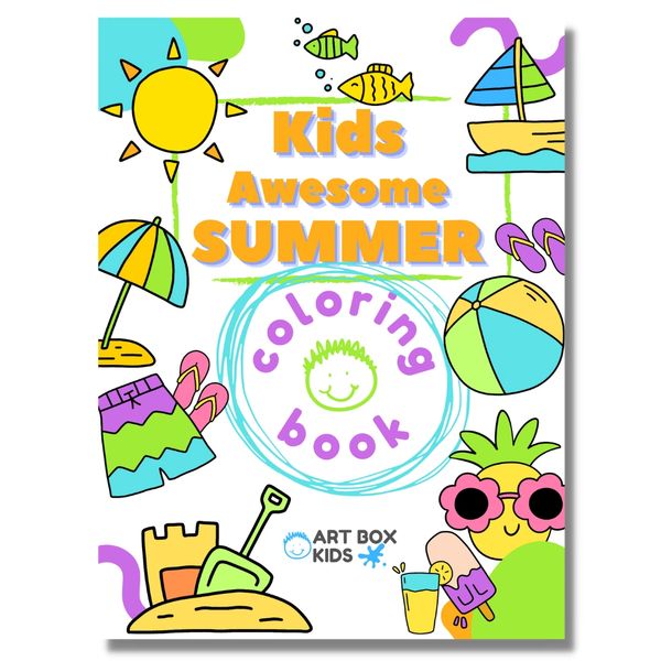 Summer Coloring Book for Kids Ages 4-8